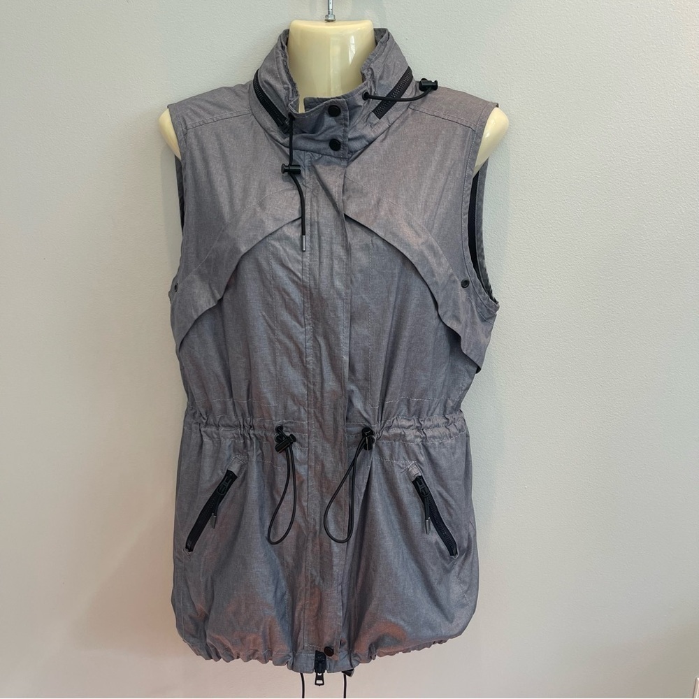Lou & Grey Activewear Windbreaker Vest Women's XS Grey/Black